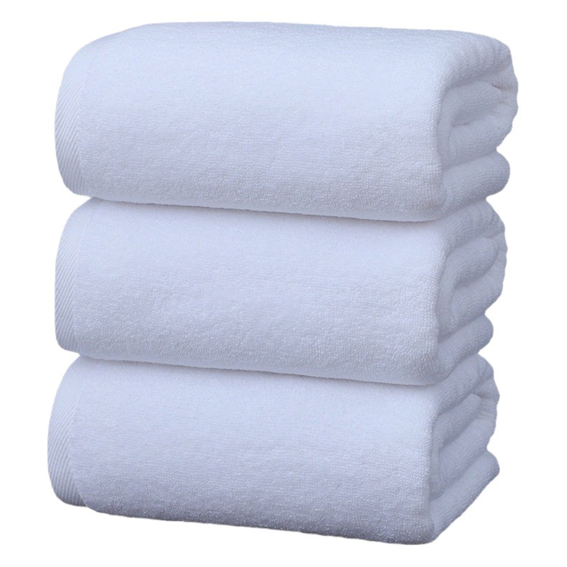Hotel towel hotel bed & breakfast cotton towel beauty salon hot spring white towel wholesale embroidered Hotel towel