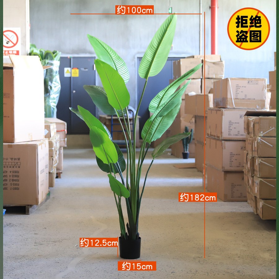 Directo de fábrica planta verde en maceta plátano Planta artificial paraíso pájaro INS estilo decoración Nordic Monstera árbol falso