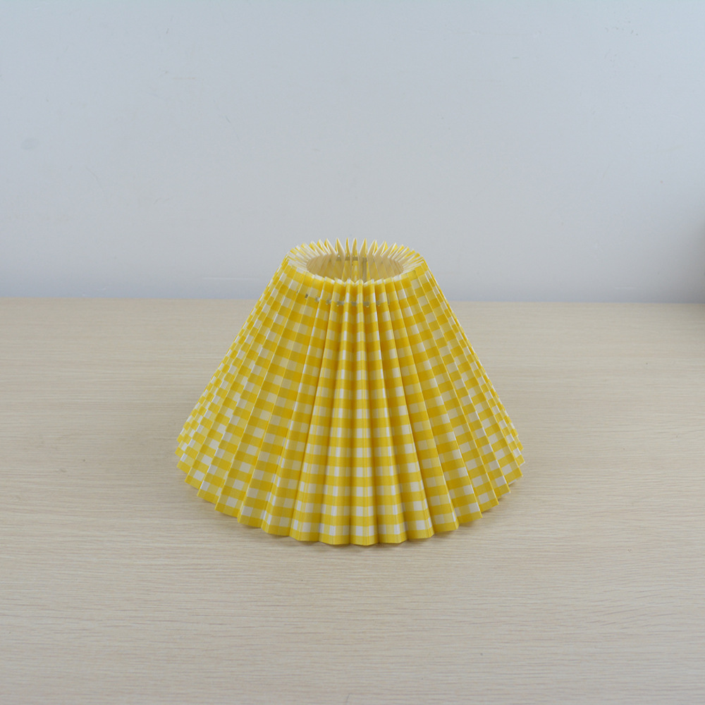 DIY lámpara de mesa personalizada Shell tela plisada dormitorio sala de estar retro Hotel lámpara de mesa de pared lámpara de pie sombra