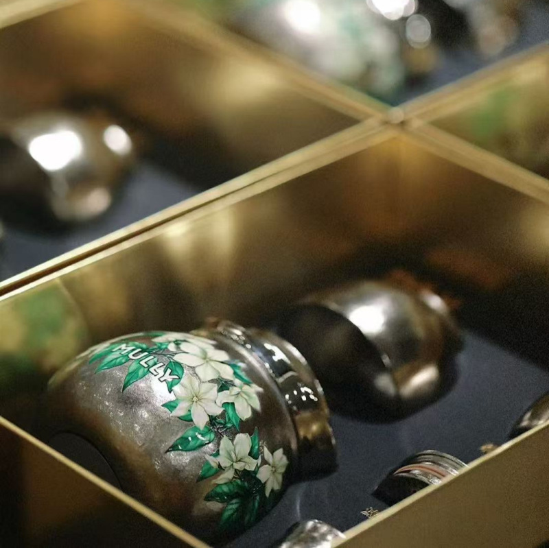 mully摩利钛葫芦山茶花一壶三杯旅行茶具户外便携纯钛快客杯套组|undefined