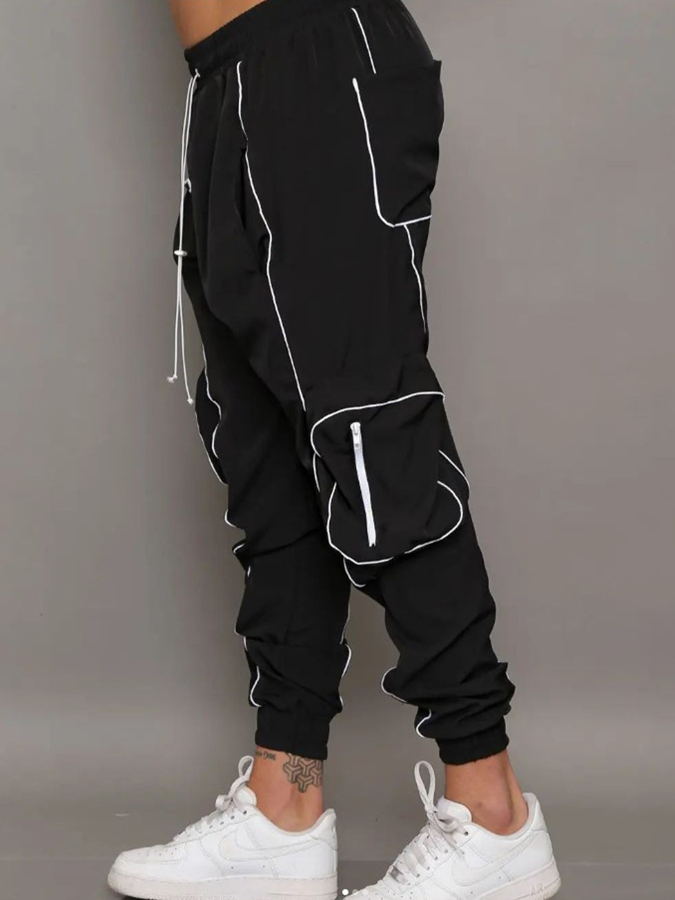 Herren Freizeithose Mit Reflektoren Für Einen Modernen Look_voghion.com