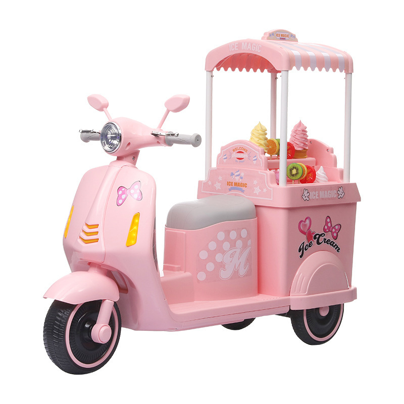 Children's Electric Ice Cream Tricycle Can Seat Boys and Girls, Baby Charging Toy Car with Music, Lights, and Remote Control Children's Electric Ice Cream Tricycle Can Seat Boys and Girls, Baby Charging Toy Car with Music, Lights, and Remote Control