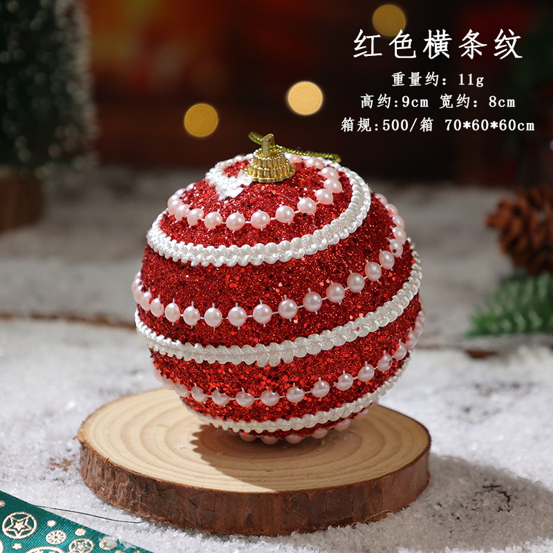 8cm bola de Navidad decoración de árbol de Navidad colgante de bolas de colores colgante colgante de Navidad decoración de Navidad accesorios de decoración