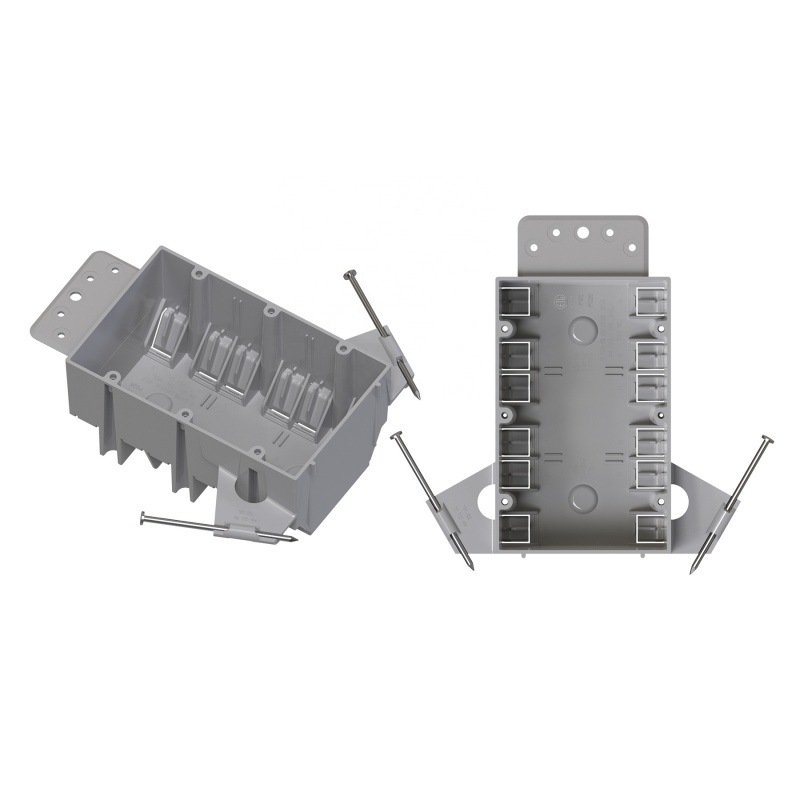 美国44 Cu.In.Three-Gang新型工作开关/插座盒，带固定钉子和支架