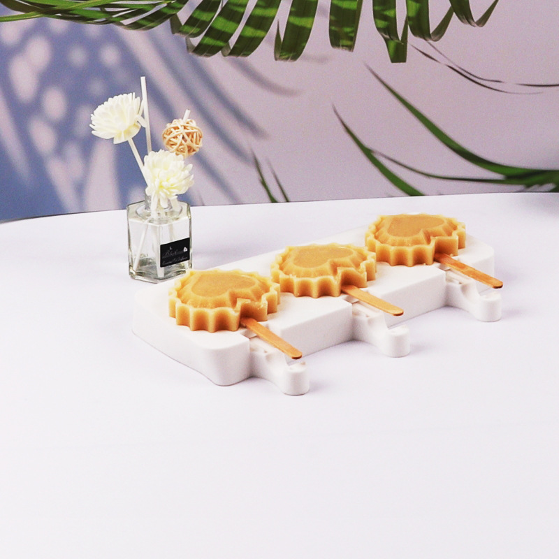 Nuevo molde de helado 3-pieza amor helado paleta molde de silicona Amazon en stock haciendo molde de paleta