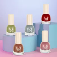 Новый оптовый BK модный классический лук не может быть очищен лак для ногтей винный красный прозрачный без жареного лак для ногтей 8ML