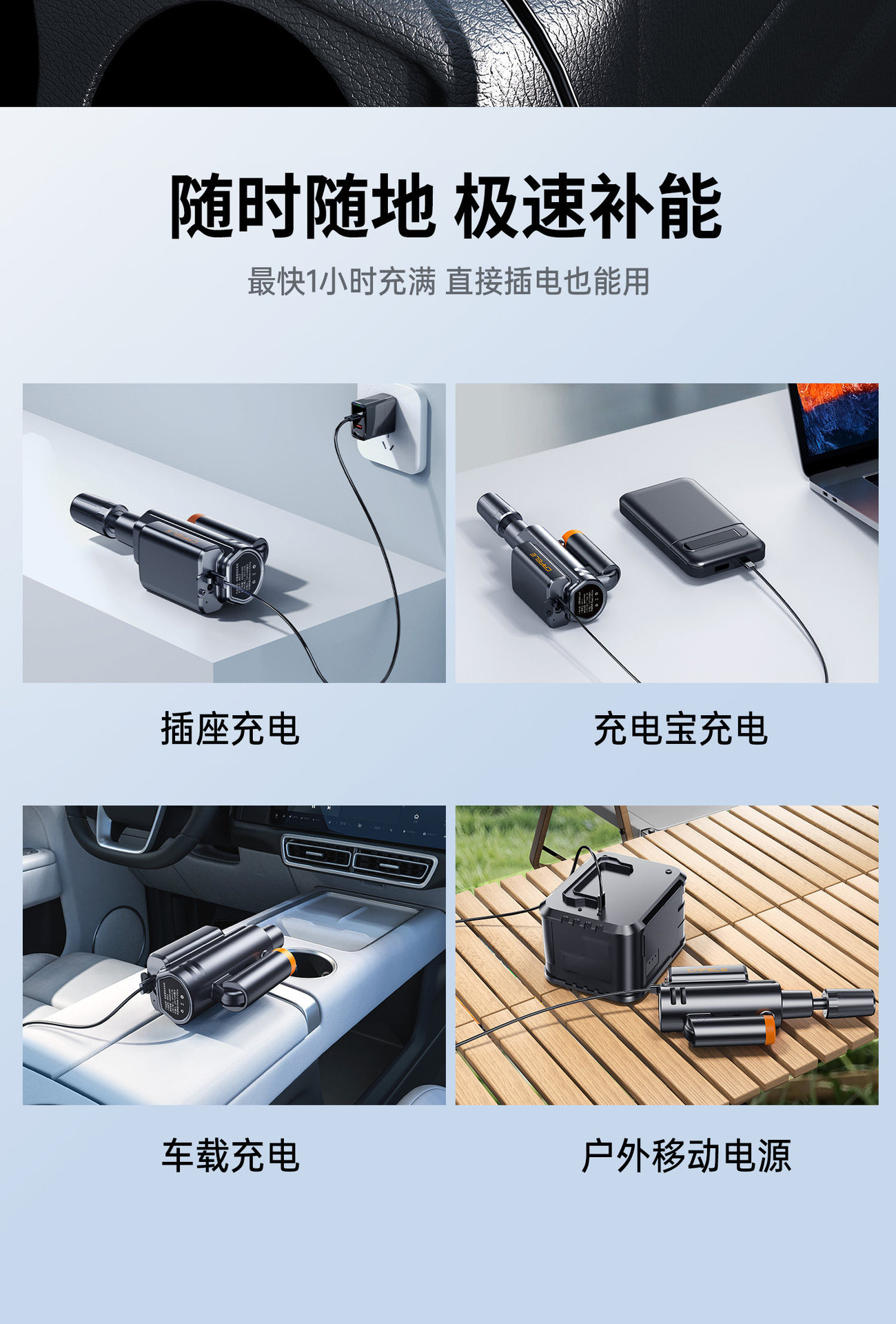Car Wireless Washing Machine, High-Pressure Water Gun, Household Electric Lithium Battery Cleaning Machine, Powerful Pressure Washer