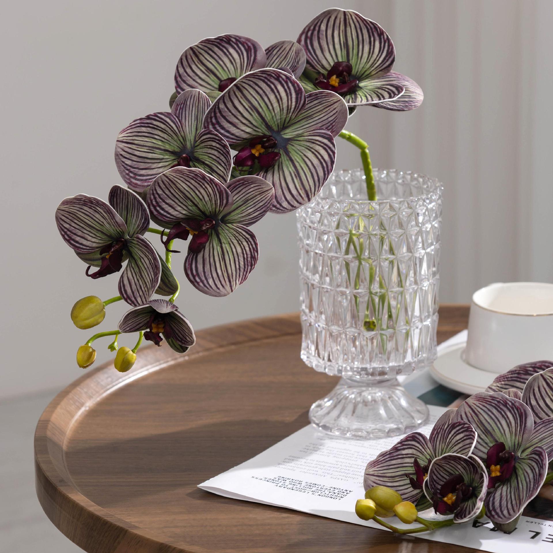 仿真蝴蝶兰仿真花pu高级感逼真插花美陈样板间花材装饰花摆件假花