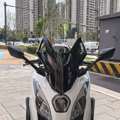 Suitable for Haojue Ufr150 Modified Fosha Front Windshield Rearview Mirror Forward Windshield Lift Bracket (Motorcycle front windshield) - transparent-45r25glossy-black-masklifting-bracketcrossbar