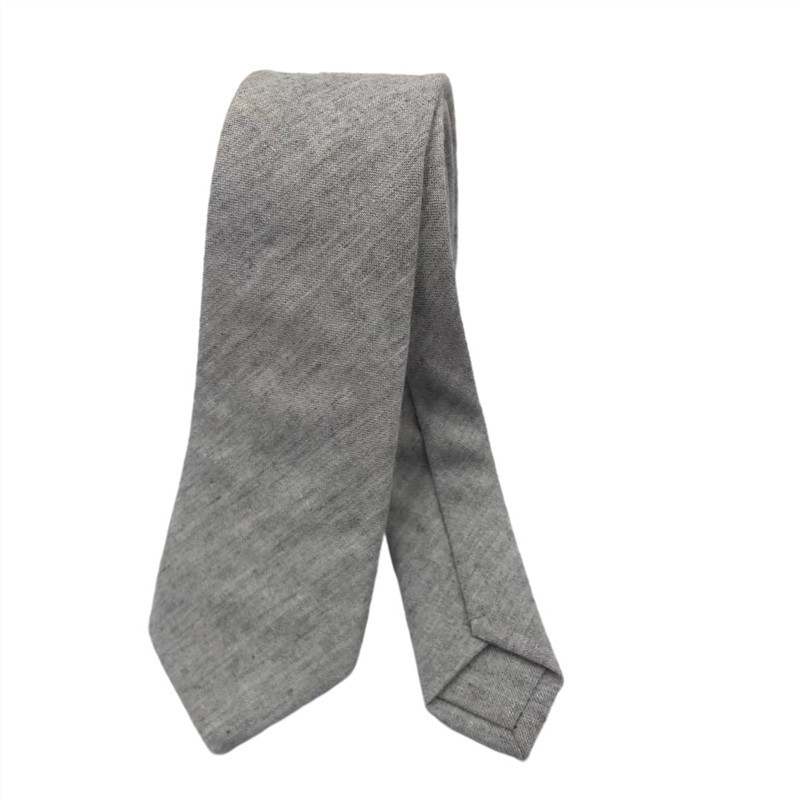 Narrow Tie Men Retro Solid Colour College Style Slim Necktie_voghion.com