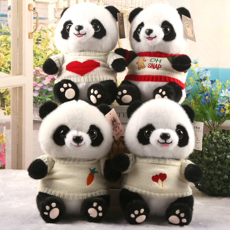Panda Doll Stuffed Toy Huahua Menglan Qizai Simulation Giant Panda Cute Doll Large Sleeping Rag Doll