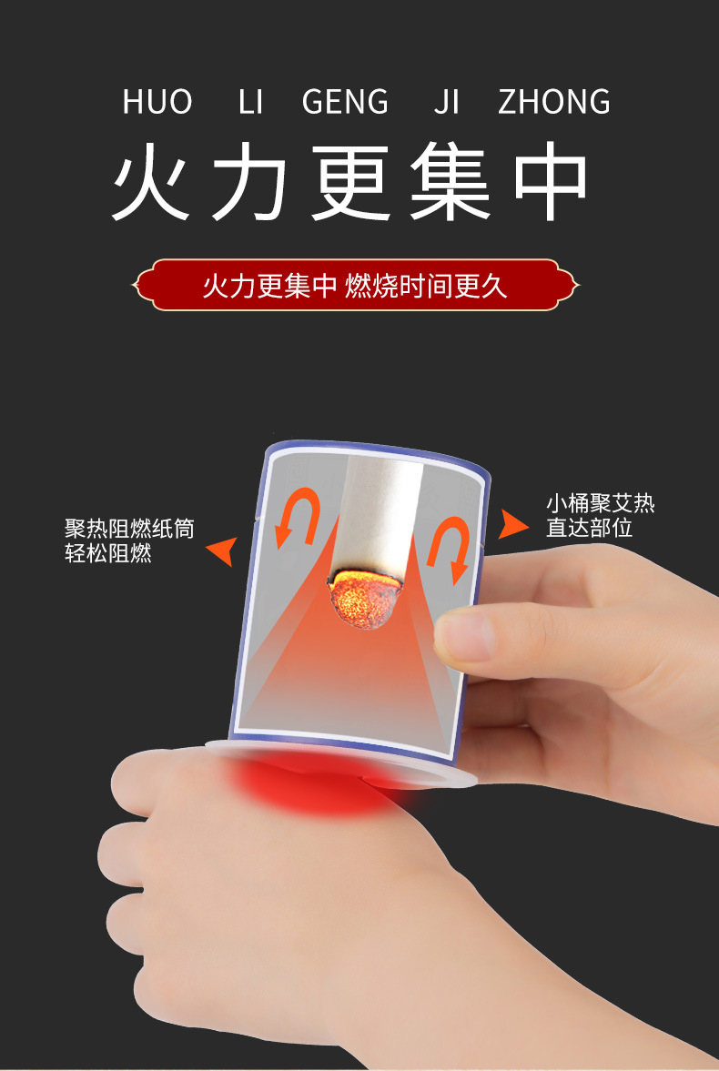 Xiao Ai Yu Jiu Portable Moxibustion Box Paper Tube Moxa Stick Warmer for Home Body Use 3 Pack quality and texture