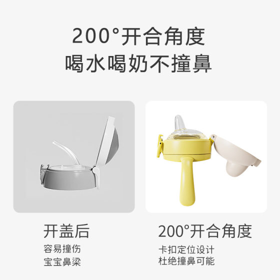 Baby Drinking Cup PP Baby Duckbill Cup with Straw 6 Months Children's Water Cup Choke-proof Drop-proof Leak-proof Children's Water