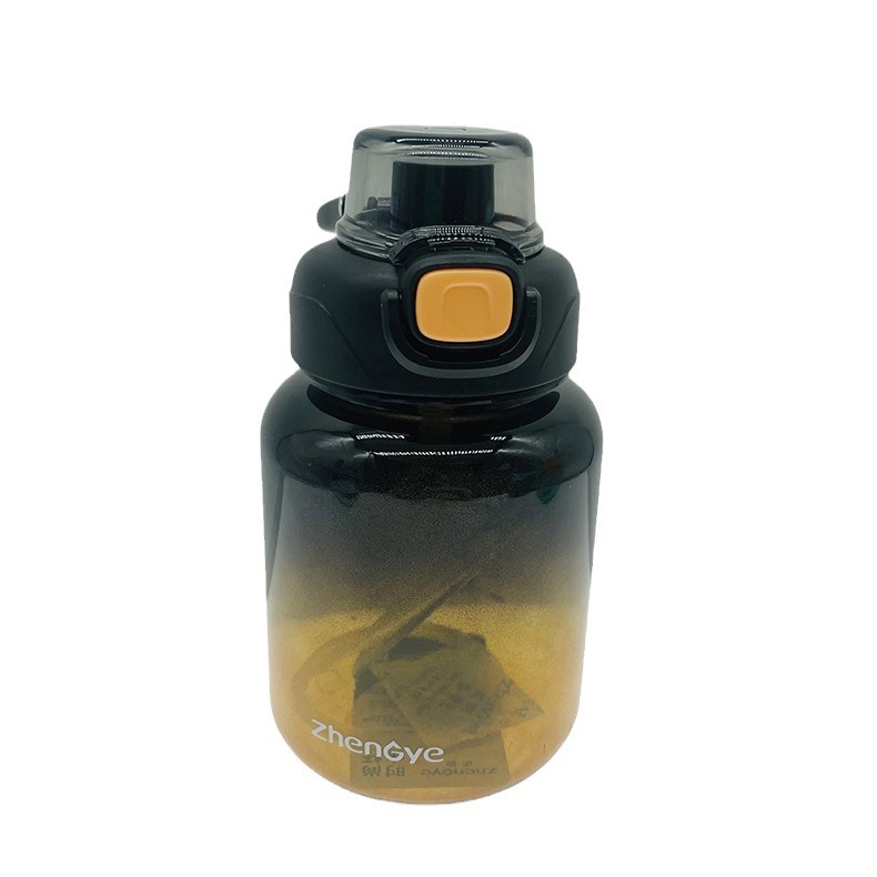 Zhengye 1507 nuevo tubo de color degradado de color taza portátil estudiante regalo 650ml cubierta de rebote de plástico con escala