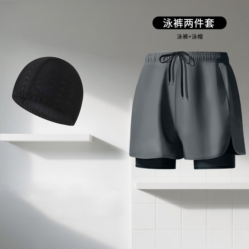 Traje de Baño Tipo Bóxer para Hombre de Poliéster para Natación y Aguas Termales image 14