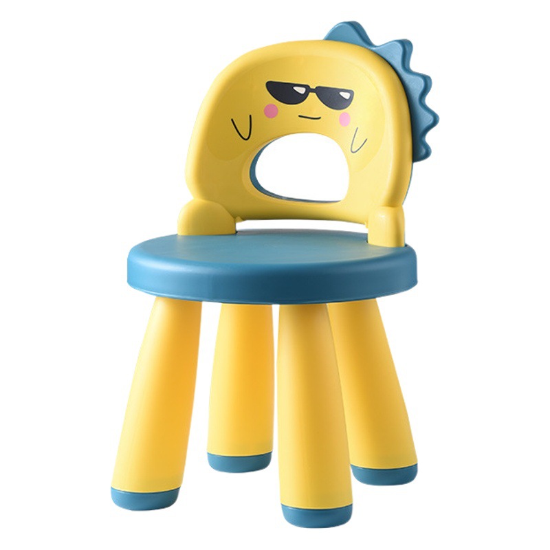 Backrest Chair Children's Chair Plastic Thickened Kindergarten Baby Cartoon Small Bench Cute Non-Slip Household Seat