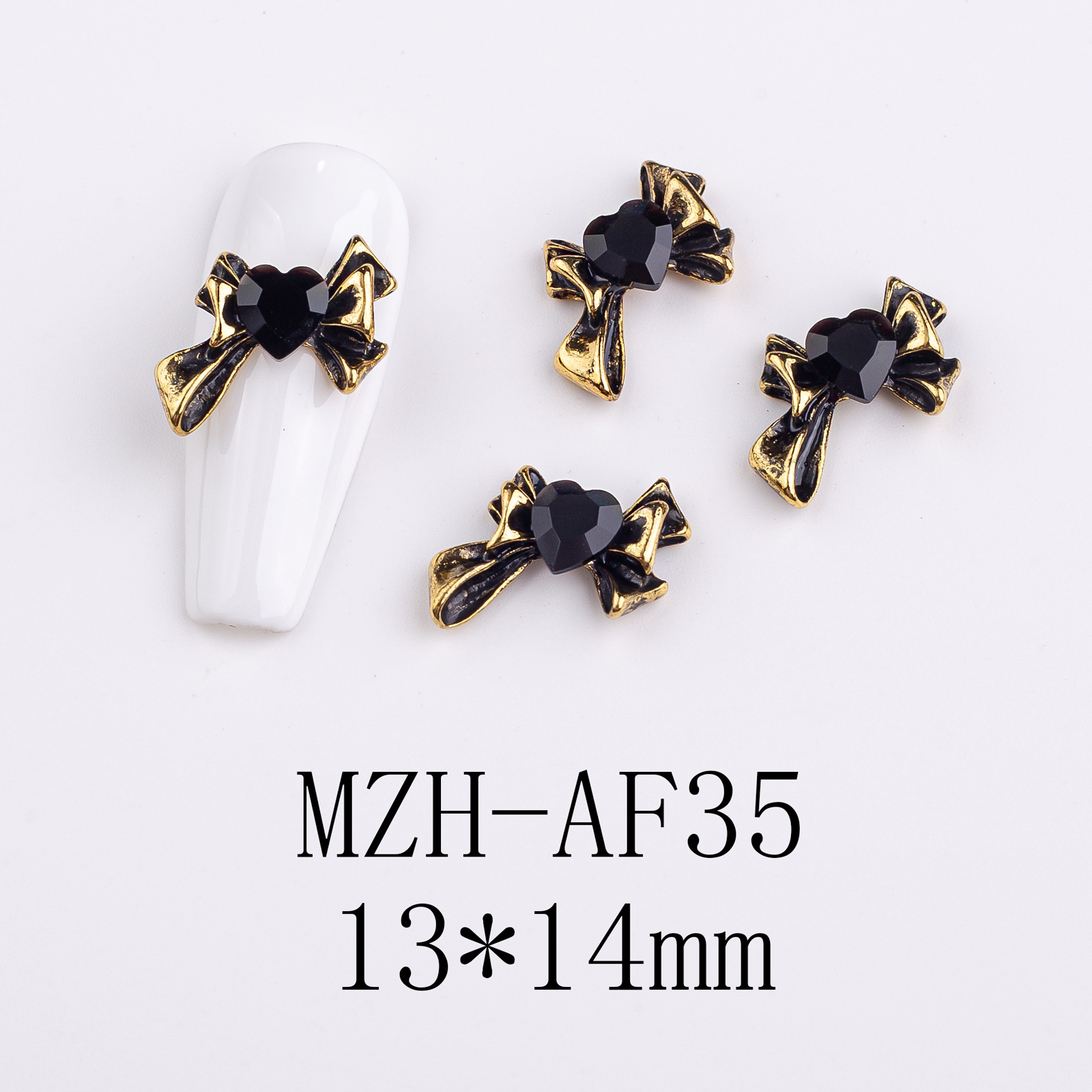 10g Weight Nail Decoration Accessories Nail Supplies 1 Piece Quantity Alloy Material Halloween Festival Heart Shape Pattern Retro, Simple Style Style Halloween Retro Simple Style Heart Shape Alloy Nail Decoration Accessories 1 Piece 16