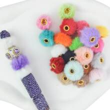 ��ɫ����ëë��20mmֱ�״���diy����֙C朸�������ع��P���