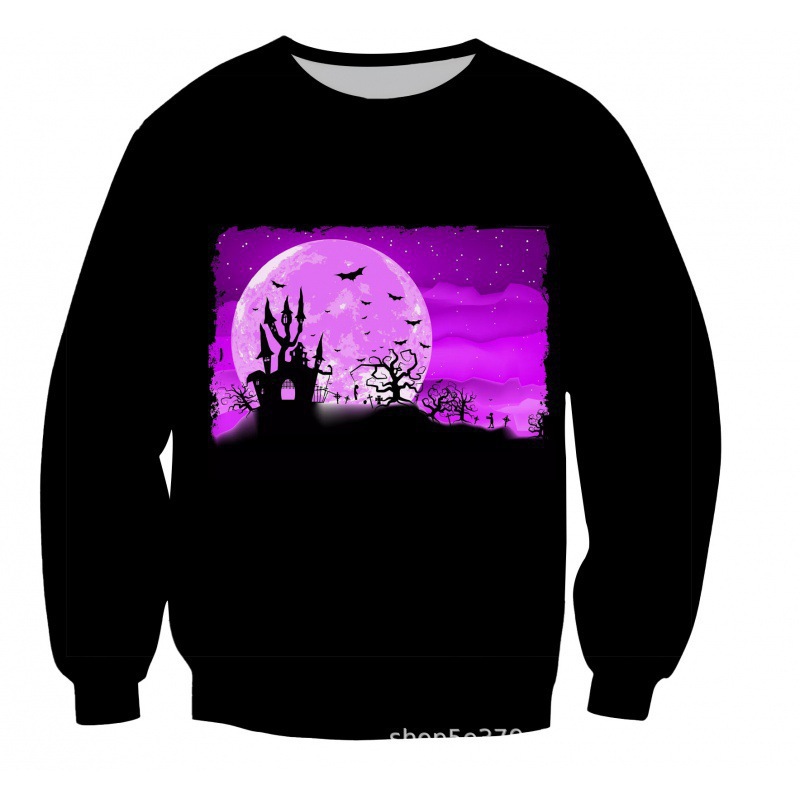 023 venta caliente transfronteriza, estampado en 3D, patrones exquisitos de Pascua, ropa cómoda, suéter de cuello redondo, moda