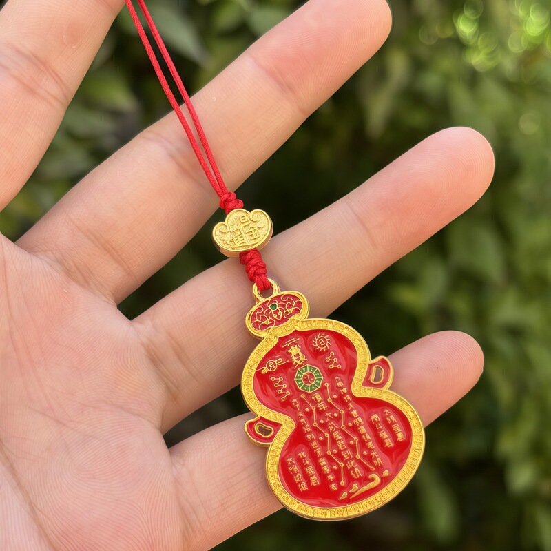 镀金滴油福禄五路财如意葫芦吊坠挂件配饰吉祥如意平安挂件招财|undefined