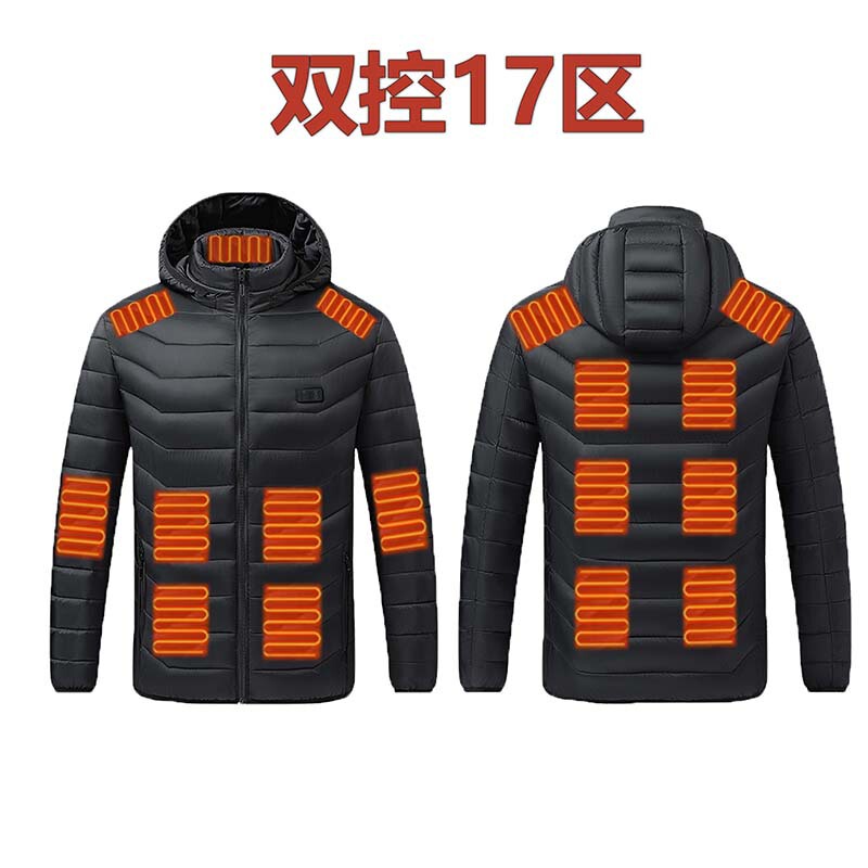 跨境发热棉服冬季爆款发热服USB接口户外保暖加热棉衣恒温加热服|undefined