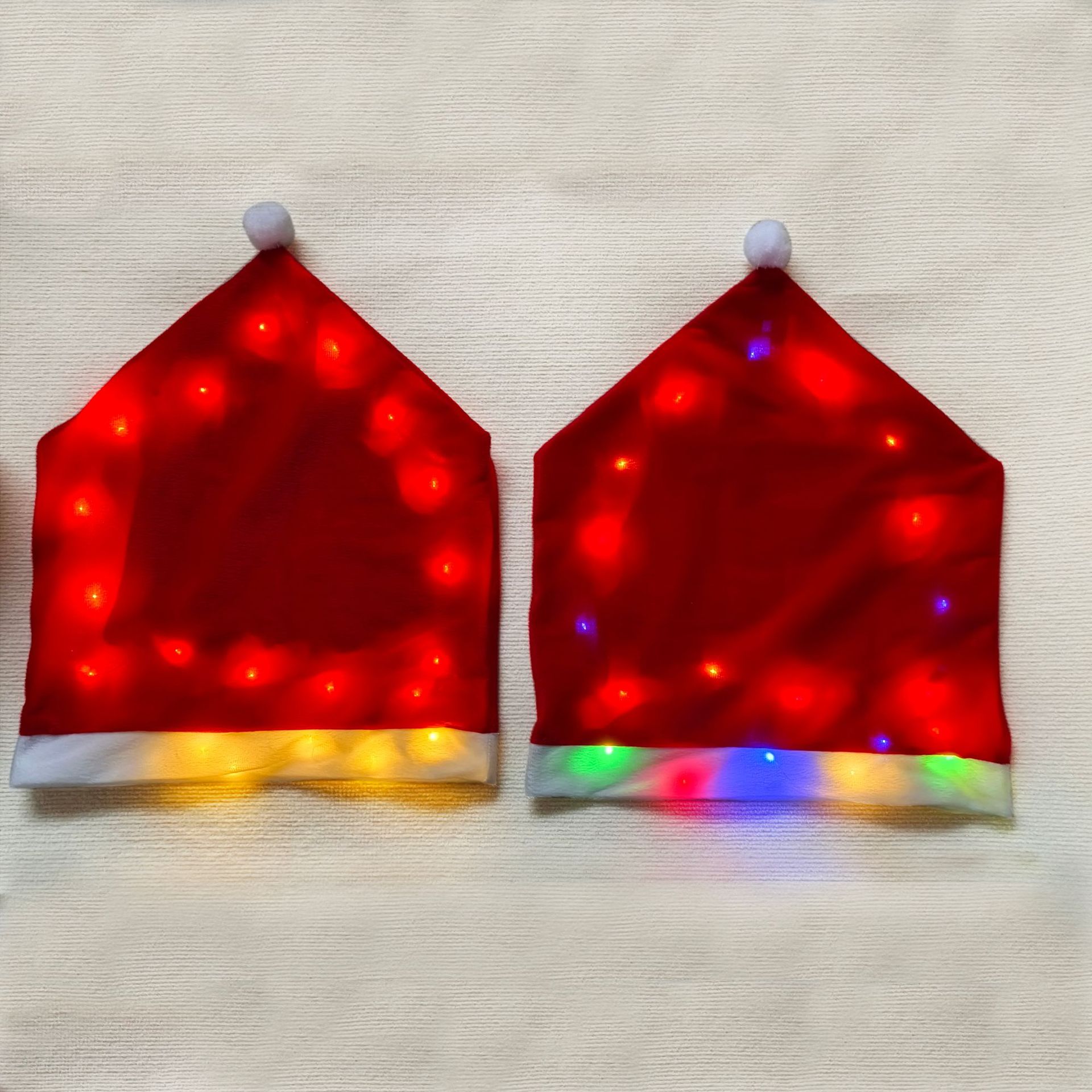 2024 transfronterizo nuevo estilo de silla luminosa de Navidad cubierta de lámpara luminosa cubierta de respaldo de Santa Claus suministros de Navidad