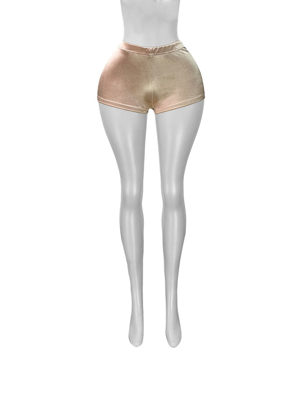 HR25031 欧米ファッションレディースストレッチサテン光沢ホットパンツ（固定価格、価格変更不可）|undefined