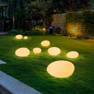 Luminous Stone Lamp Solar Lawn Lamp Outdoor Waterproof Courtyard Garden Landscaping Internet Celebrity Floor Lamp Cobblestone Lamp