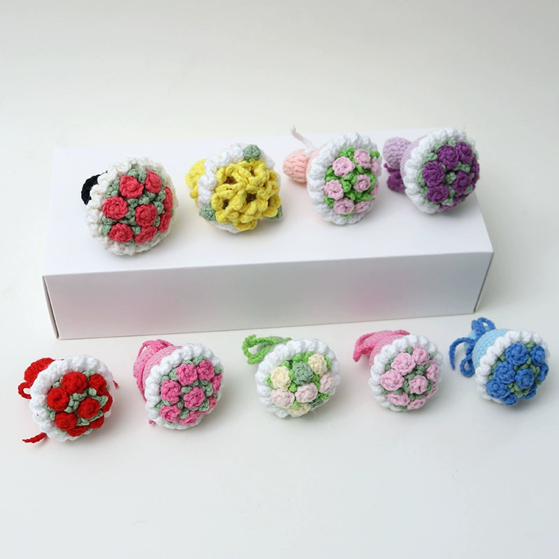 Трансграничный взрывной шерстяной трикотажный висячий ручной букет подарок офисный орнамент Аксессуары для одежды вязание ручной работы