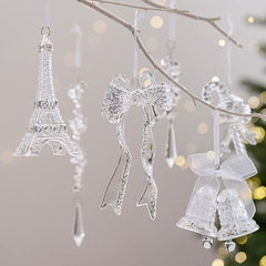 クリスマス装飾クリスマスツリー装飾ペンダント装飾シーン配置道具氷晶ペンダントdiy材料バッグ