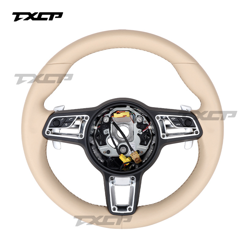 Suitable for Porsche Cayenne, Panamera, Boxster old models upgraded to new models with full leather steering wheel
