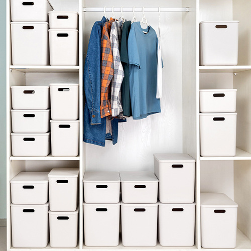 代发收纳盒整理衣物带盖加大加高客厅零食杂物储物厨房收纳箱塑料
