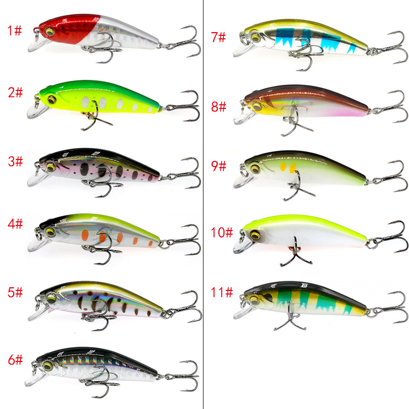 Small Minnow Lures Hard Baits Bass Trout Bowfin Fresh Water Fishing Lure