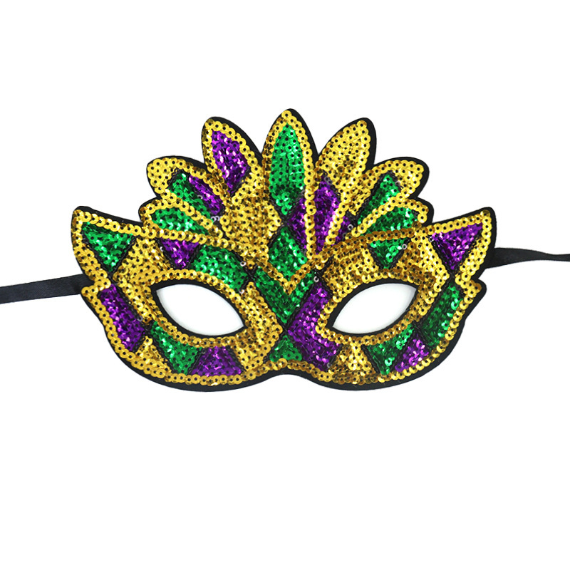 Mardi Gras fiesta de carnaval brasileño transfronterizo oro púrpura verde tricolor piezas de vestuario