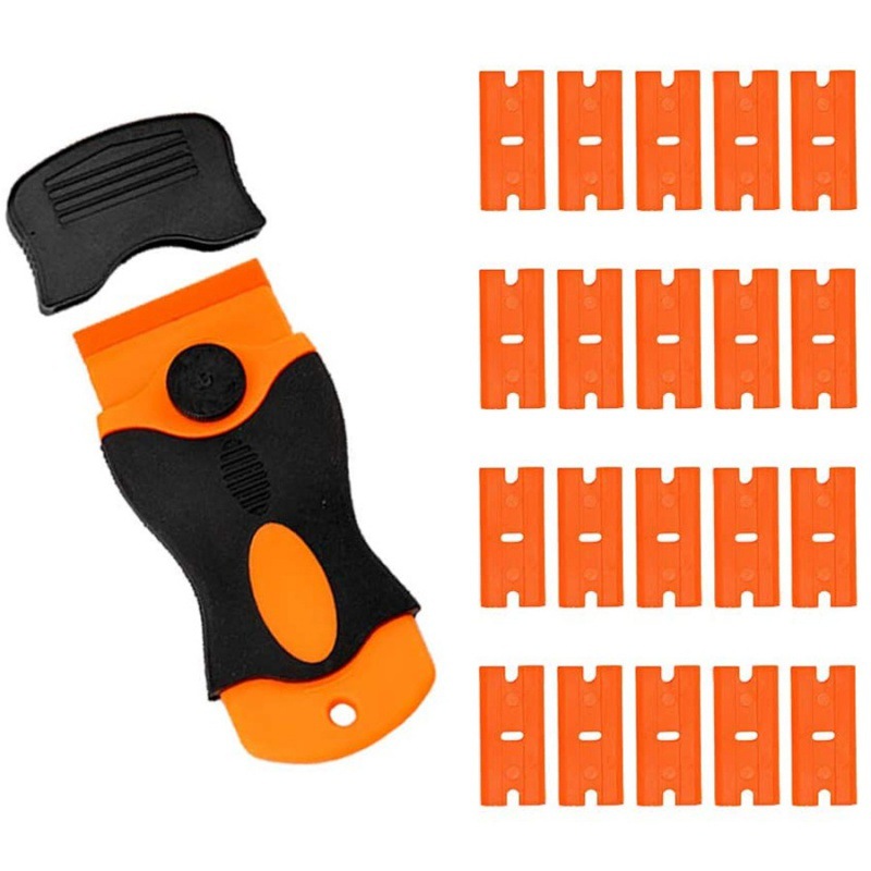 21件套带20件塑料替换刀片刮刀去除刮刀工具套去除玻璃窗汽车油漆