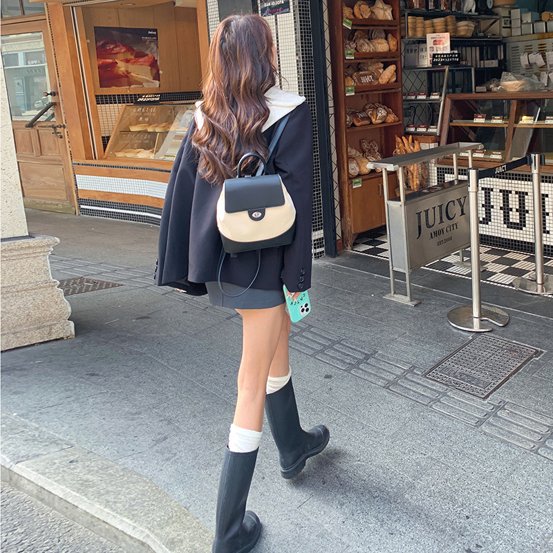 实拍连帽西装外套女春季韩系高级感休闲宽松设计感假两件短款上衣|undefined