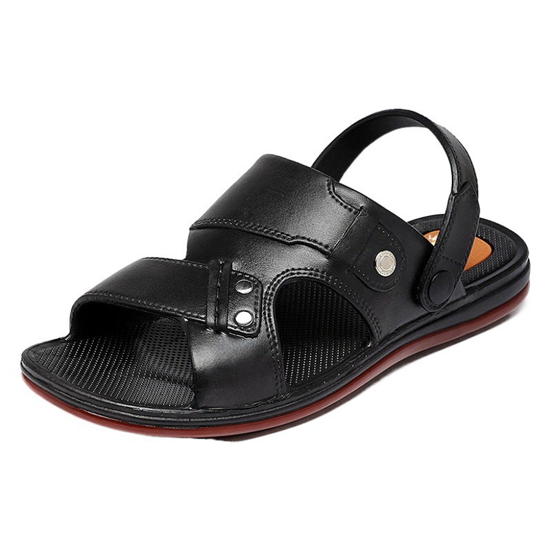 Men's sandals with tendon sole summer new comfortable waterproof beach shoes non-slip thick bottom wear-resistant dual-use sandals for men