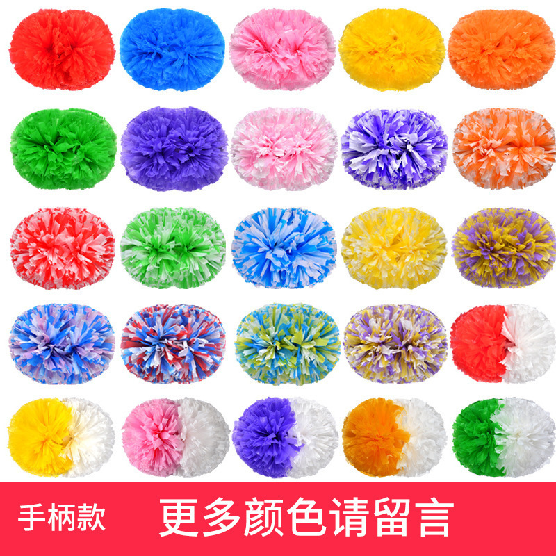 Porristas Bola de flores porristas mano flor mano sacudida flor danza rendimiento mano flor porristas flor bola de color rendimiento