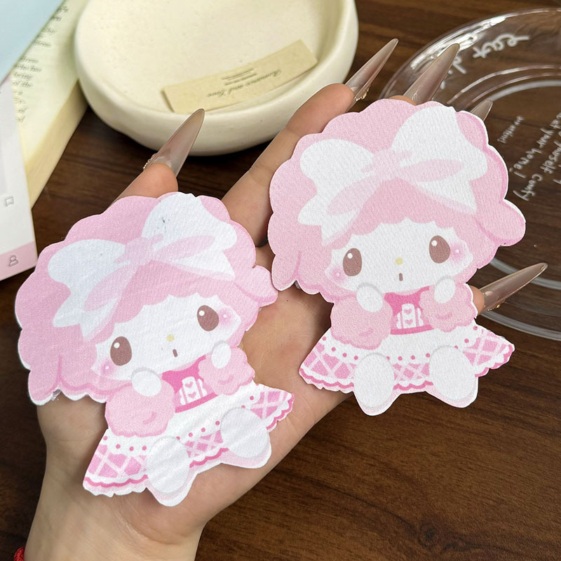 Cute Pink Bowknot Magic Hair Clip with Little Sheep Design, Japanese Style Versatile Girl's Side Bangs Hair Accessory