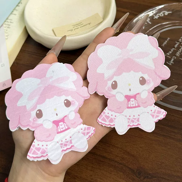Cute Pink Bowknot Magic Hair Clip with Little Sheep Design, Japanese Style Versatile Girl's Side Bangs Hair Accessory