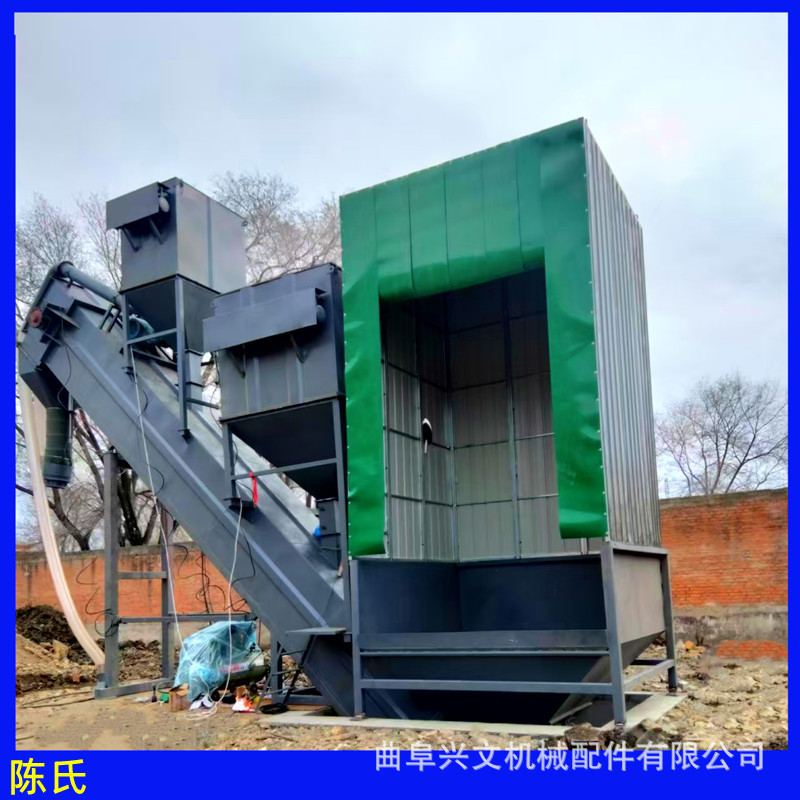 海运集装箱矿粉卸车机 履带行走式拆箱卸灰机 无扬尘水泥粉倒灰机