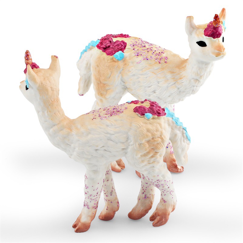 Simulación de mitos occidentales de Amazon animales modelo infantil de unicornio alpaca decoración de mesa juguetes