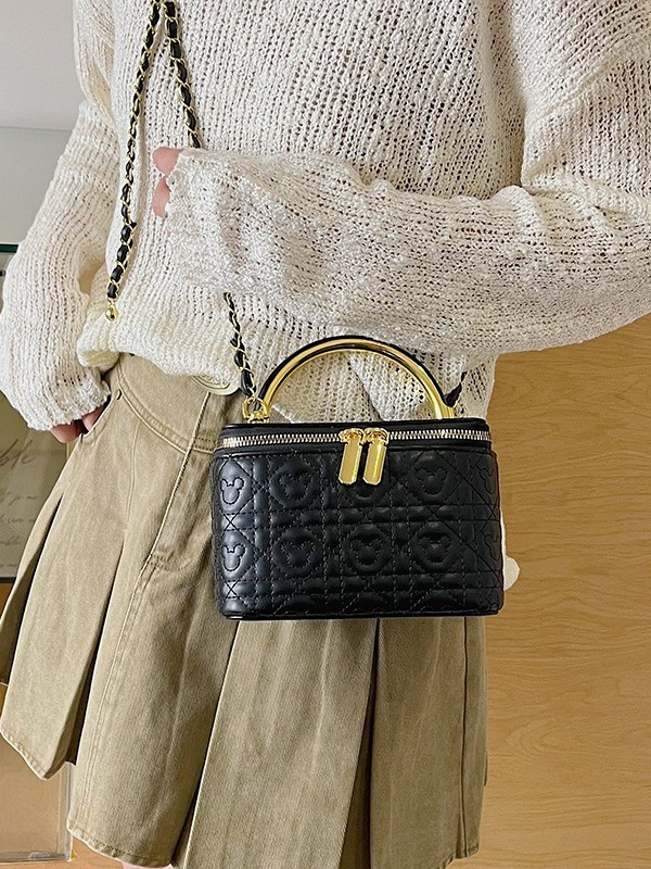 Bolso de mujer de comercio exterior nueva moda caja de mano bordada de diamante bolso cuadrado de oro cadena bolso de hombro