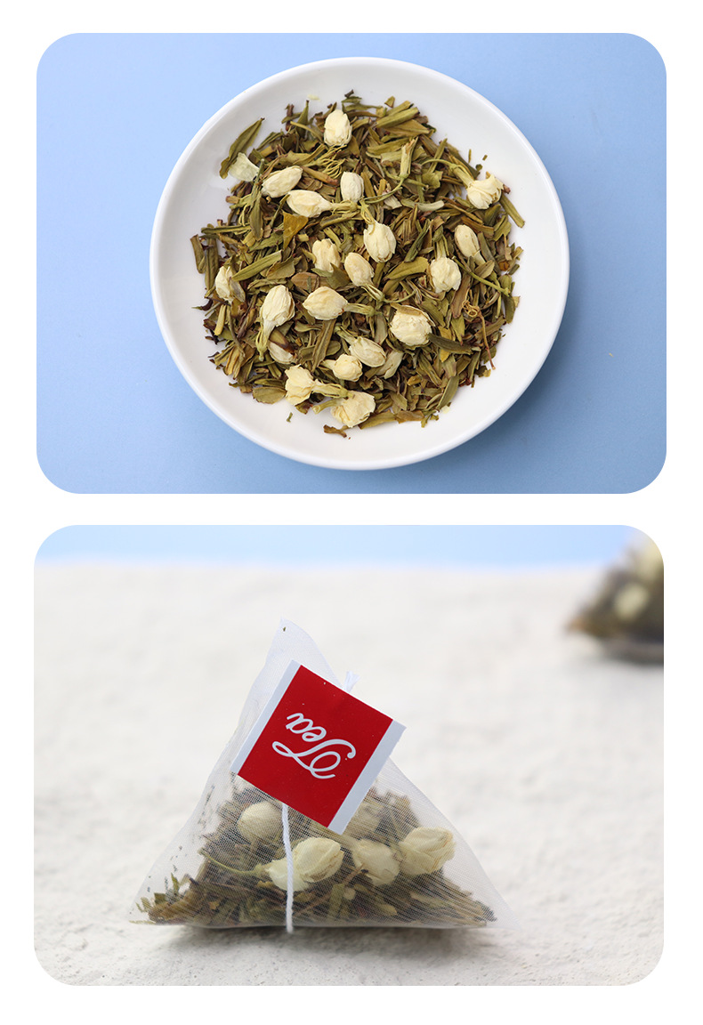 Jasmine Green Tea Mo Li Hua Cha 50g Bag with 20 Triangle Tea Bags Cold Brew Sugar Free specifications
