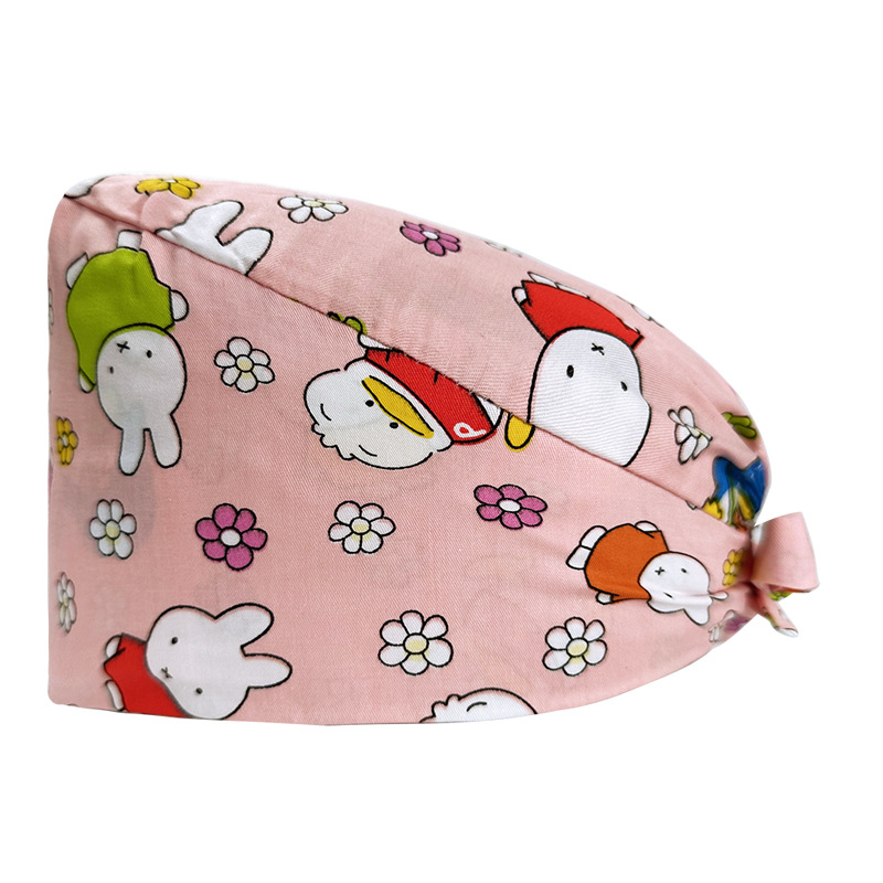 Estomatólogo casquillo de la enfermera transpirable tapa de la sala de operaciones hembra de algodón puro tapa de trabajo médico de la sala de operaciones tapa de cocina médica