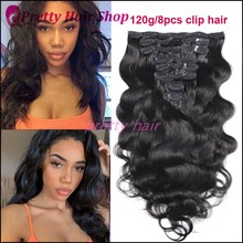 Body Wave Clip in Human Hair Extensions Weft  Remy Hair羳