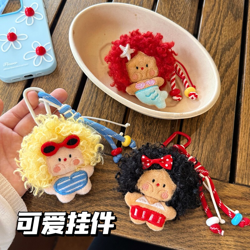 Tengyi Original Summer Vacation Style Plush Doll Pendant Girl Backpack Keychain Versatile Hanging Ornament Doll Tengyi Original Summer Vacation Style Plush Doll Pendant Girl Backpack Keychain Versatile Hanging Ornament Doll
