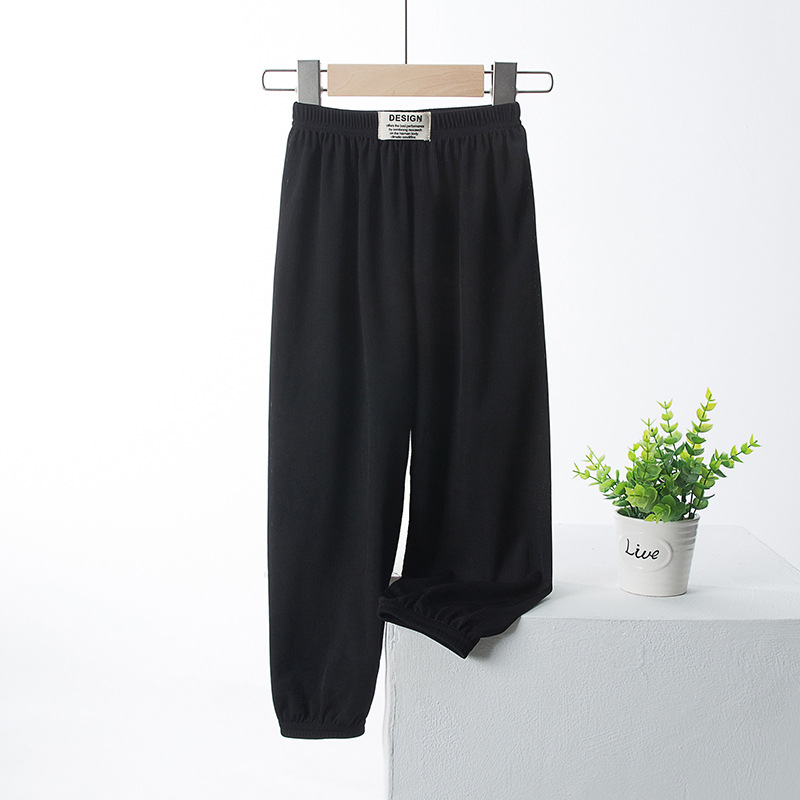 2023 Verano nuevos Pantalones anchos para padres e hijos pantalones a prueba de mosquitos para madre e hija pantalones a prueba de mosquitos para niños medianos y grandes recortados para niños pantalones de aire acondicionado para hombres Pantalones deportivos