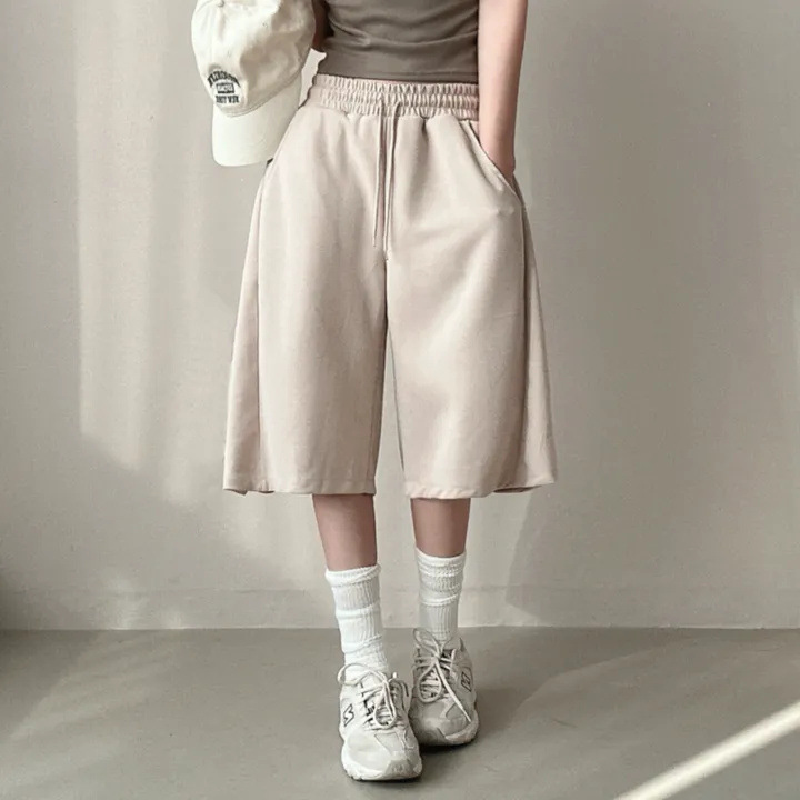 潮牌网红6色韩版夏季薄款七分裤女宽松阔腿女裤子五短裤2025新款