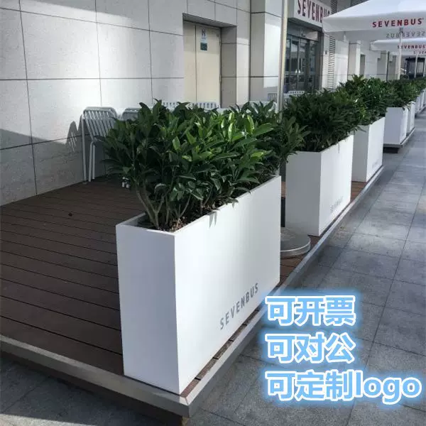 不锈钢户外组合花箱铁艺花坛售楼部商业街围栏隔断屏风花架花槽
